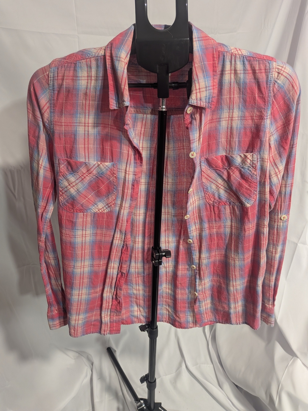 Mossimo Supply Co. Pink Plaid Button-Down Shirt